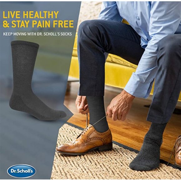 Dr. Scholl's Men's Diabetes & Circulatory Crew Socks (4PK) - Picture 5 of 5